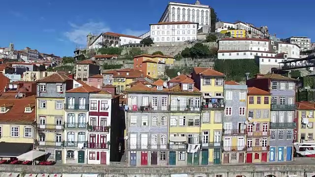 鸟瞰图波尔图，葡萄牙视频素材
