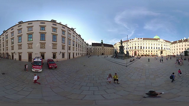 360VR城市维也纳内城4K视频游客视频素材