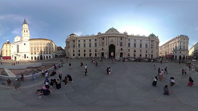 360VR城市4K视频游览维也纳游客视频素材