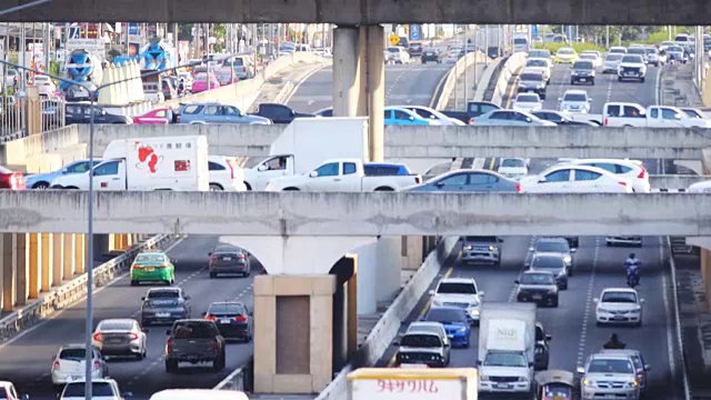 泰国曼谷交通堵塞视频素材