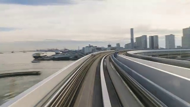 東京自動列車延時視頻素材