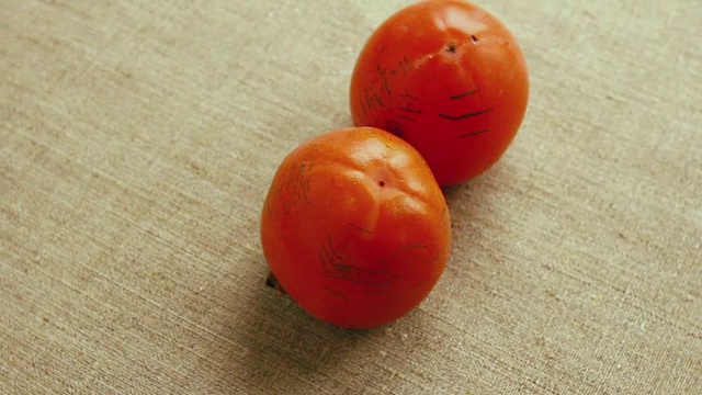 柿子,甜的水果。视频素材