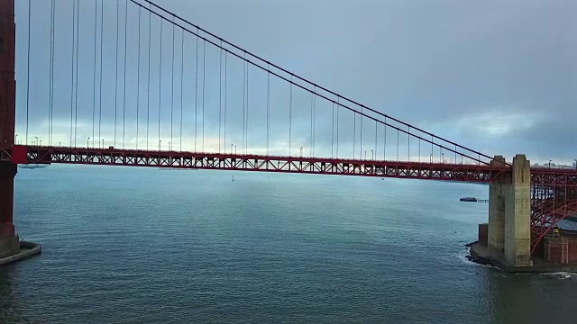 金门大桥下部结构架空视频素材