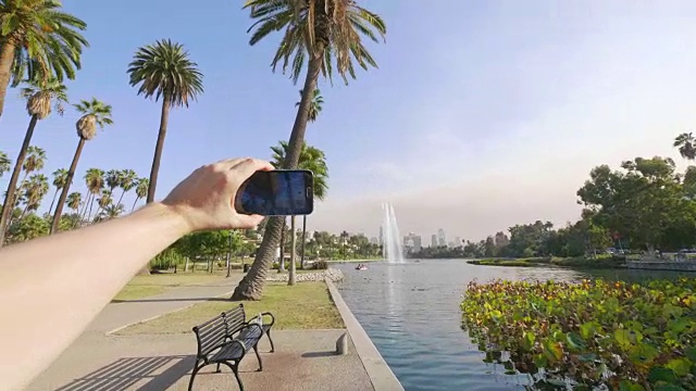关于在洛杉矶回声公园拍摄4K自拍的观点视频下载