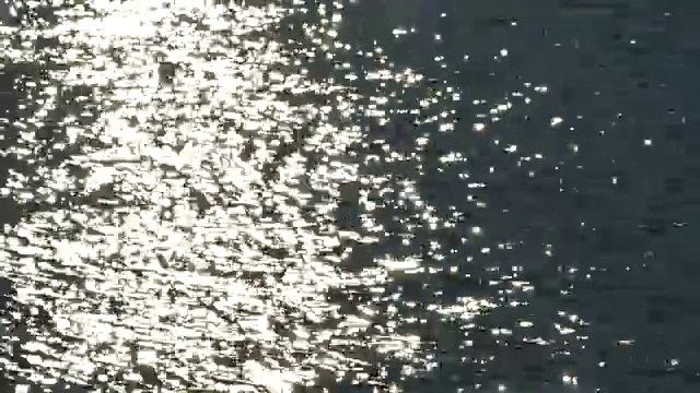 水面背景。阳光在海水中反射。视频素材
