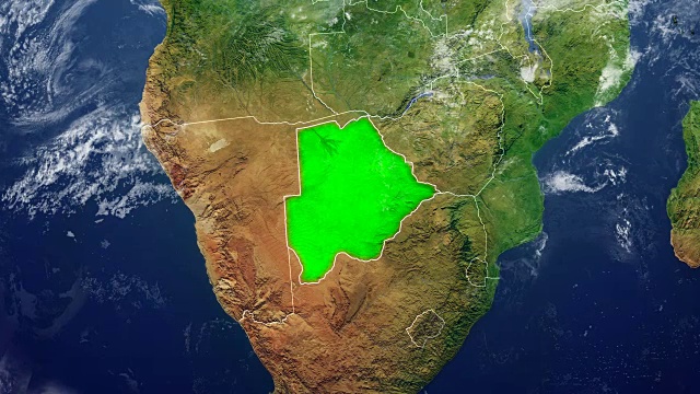 博茨瓦纳地图视频素材