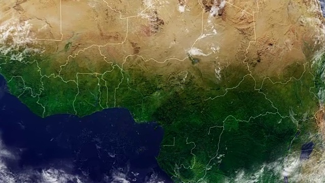 喀麦隆地图视频素材