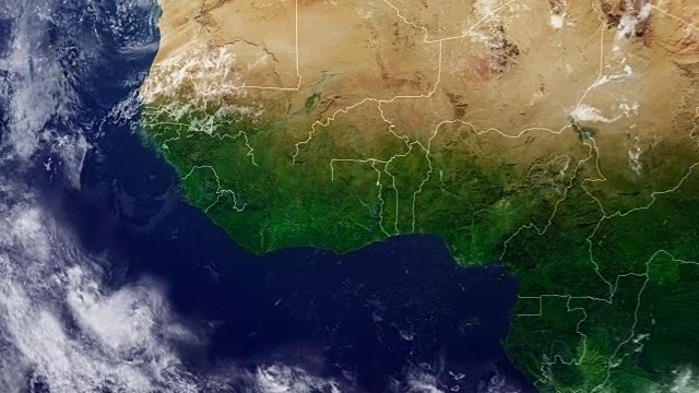 象牙海岸地图视频素材