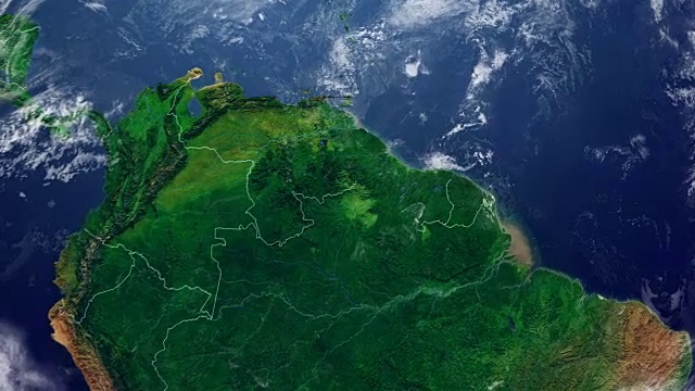 圭亚那地图视频素材