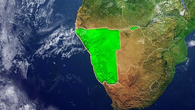 纳米比亚地图视频素材
