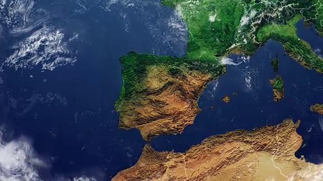 西班牙地图视频素材