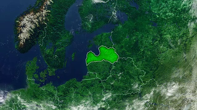 拉脱维亚地图视频素材
