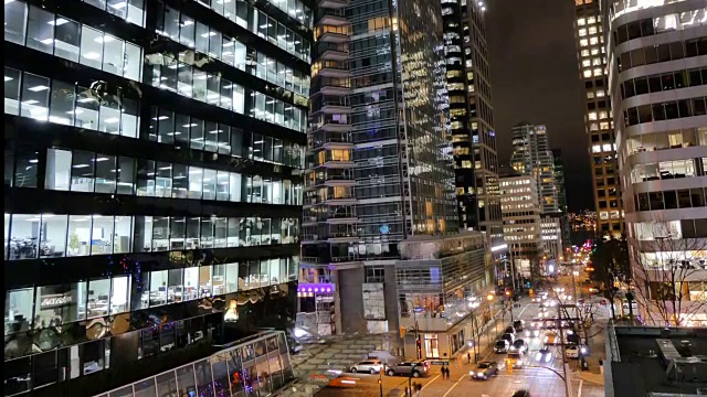 加拿大温哥华市中心金融区视频素材