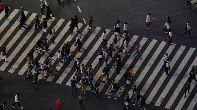 东京涩谷十字路口视频素材