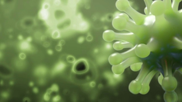流动病毒，美丽的3d动画视频素材