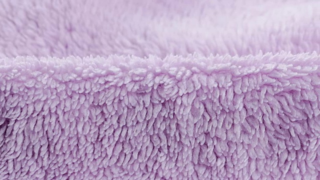 特里淡紫色布毛巾纹理作为背景视频下载