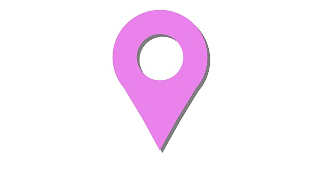 地图标记图标粉色阴影视频素材