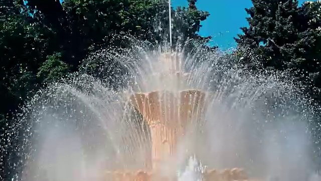 公园喷泉视频下载