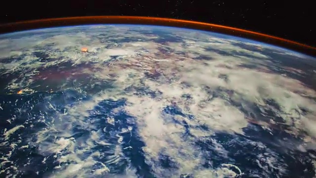 来自太空的地球:我们家园星球的鲜艳色彩视频素材