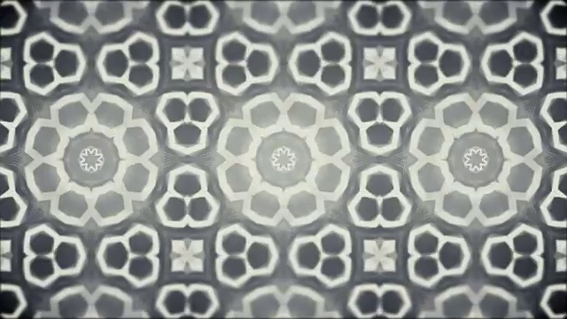 几何抽象曼荼罗的背景，环银图案视频下载