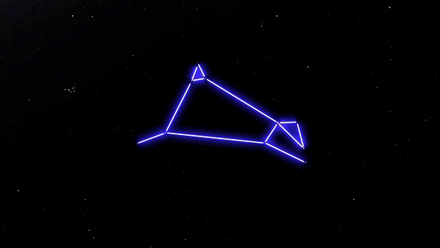 星星一个接一个地连在一起，形成白羊座视频下载
