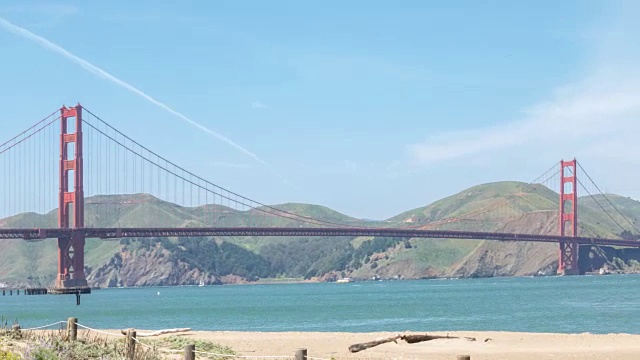 美国加州旧金山的金门大桥，太平洋西海岸视频下载