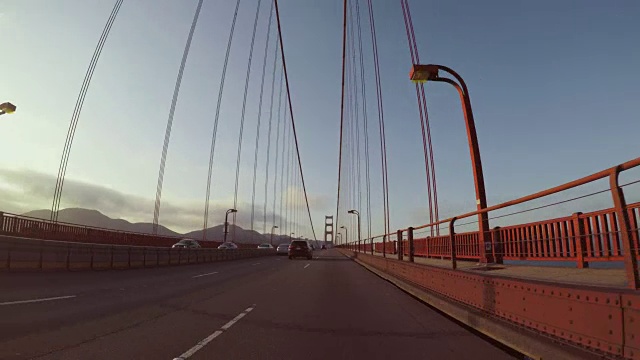 开车镜头:旧金山金门大桥上视频素材