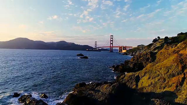 金门大桥的旧金山湾区加利福尼亚国际地标视频素材