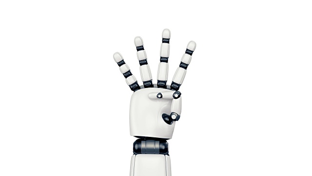 机器人手-手指计数。包括α。视频下载