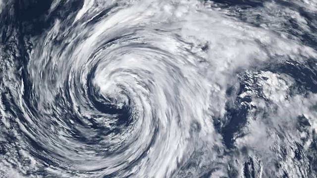 颶風風暴龍卷風，衛星圖像。這段視頻的部分內容由美國宇航局提供。視頻素材