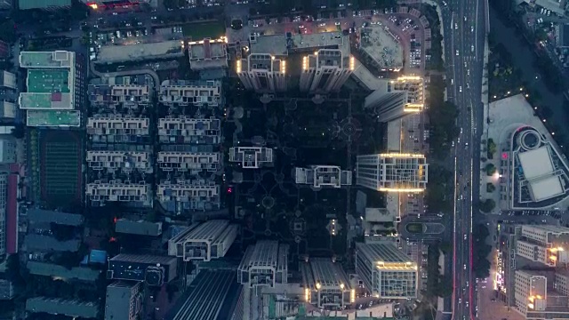 天津城市夜景鸟瞰图视频素材