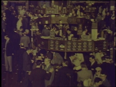 1957泛欧证券交易所交易大厅/美国纽约视频素材