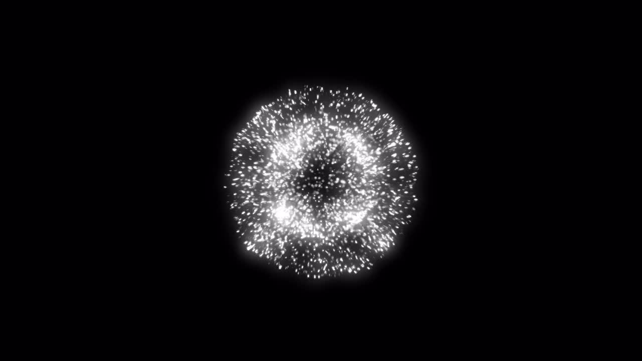 Alpha通道上的白色粒子爆炸(Prores 4444 Alpha)視頻素材