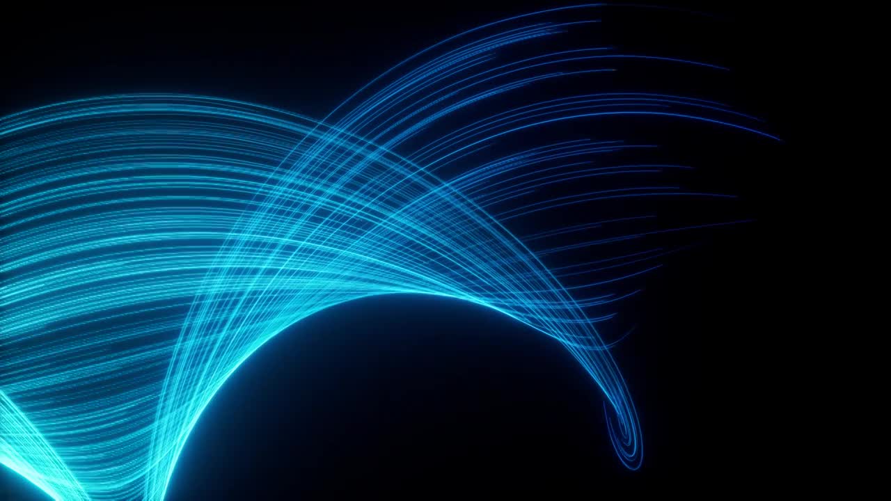 抽象霓虹线条科技背景动画视频素材