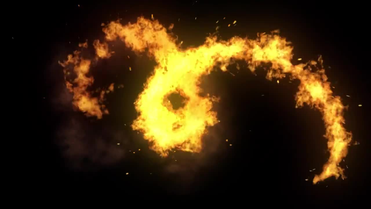 火焰火圈火特效动画视频素材
