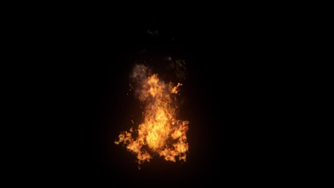 火焰火燃烧火堆特效视频素材