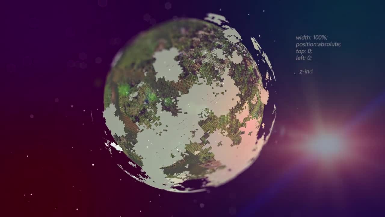 行星从太空的3D动画，超逼真的3D动画旋转的行星与良好的环境光效果，技术和商业和环境的概念。4k超高清高质量，3D渲染。视频下载