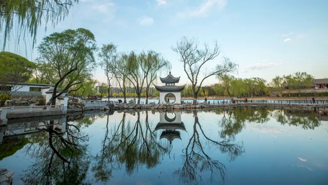 北京陶然亭公园春色视频素材