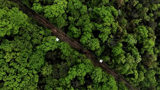 航拍南京紫金山缆车4k视频视频素材