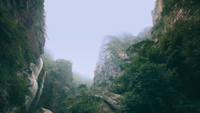 庐山峡谷视频素材