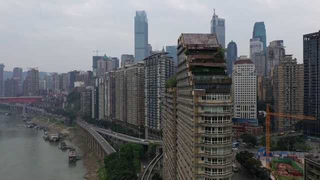 重庆一号桥城市天际线视频下载