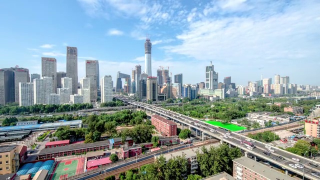 光华桥 中国尊 国贸 CCTV 央视新址 北京 北京城市视频素材