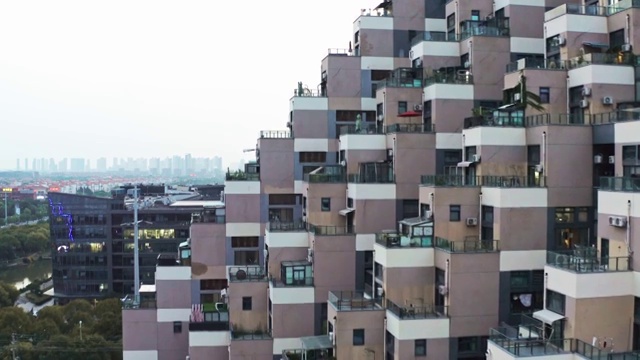 中国现代居民楼视频素材