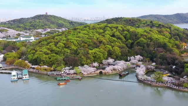 4K太湖鼋头渚全景航拍视频素材