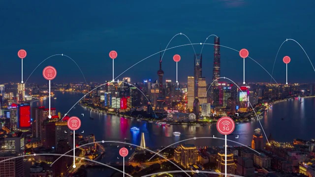 上海市未来5G科技延时视频素材