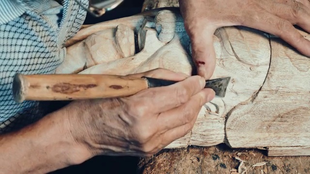 木雕视频素材