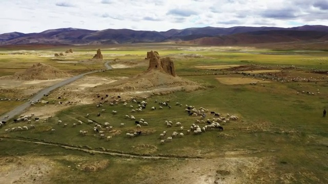 西藏日喀则烽火台遗址，日喀则地区视频素材