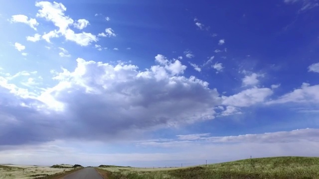 中国内蒙古草原天路航拍视频素材