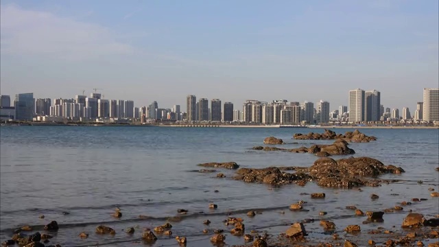 海滨城市风光延时摄影4K视频视频素材