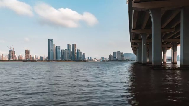 深圳前海海岸线景观视频素材